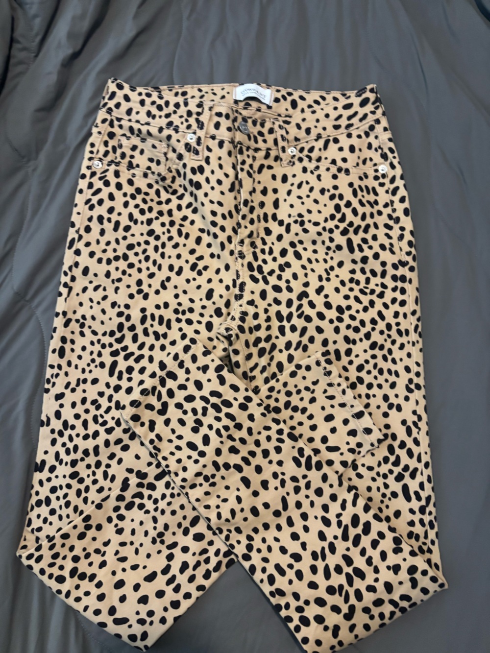 Tan Leopard-Spot Pants - Picture 3 of 6